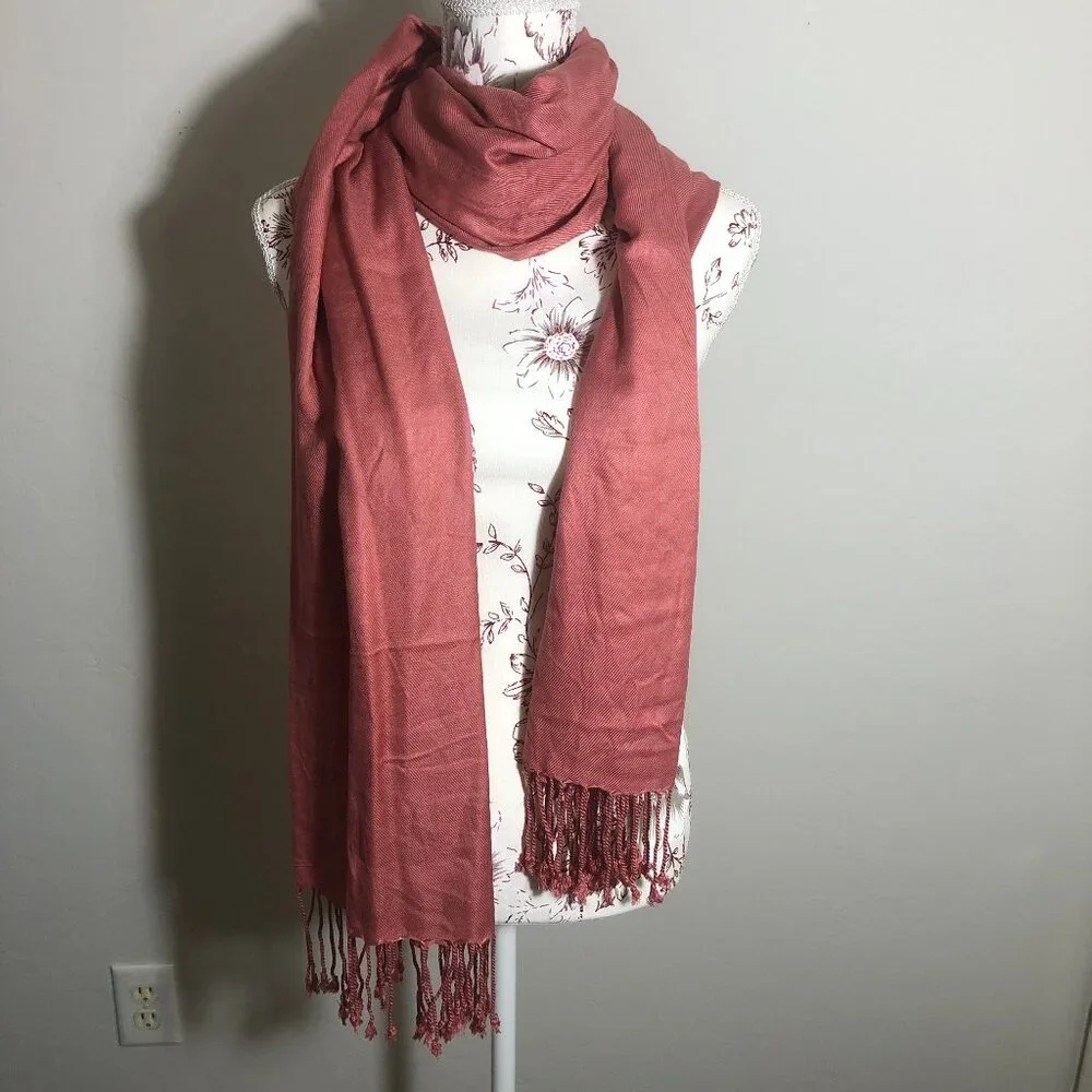 🌿 World Market Terracotta Scarf • Handcrafted Indian Artistry • Boho Chic Wrap